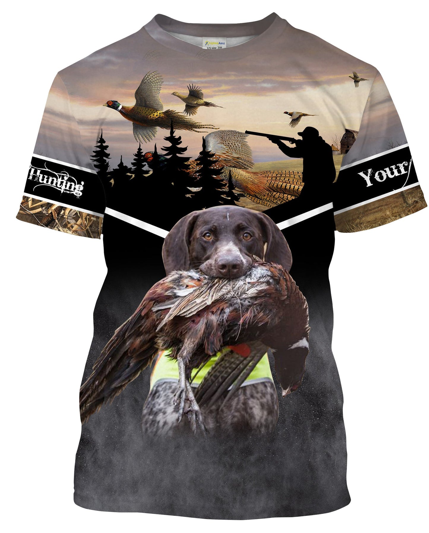 Pheasant Hunting Customize Name 3D Shirts