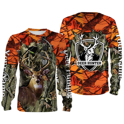 Deer Hunting big game camo Grim Reaper Custom Name 3D All over print shirts Gift For Hunter