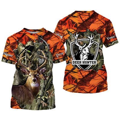 Deer Hunting big game camo Grim Reaper Custom Name 3D All over print shirts Gift For Hunter