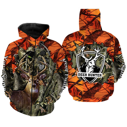 Deer Hunting big game camo Grim Reaper Custom Name 3D All over print shirts Gift For Hunter