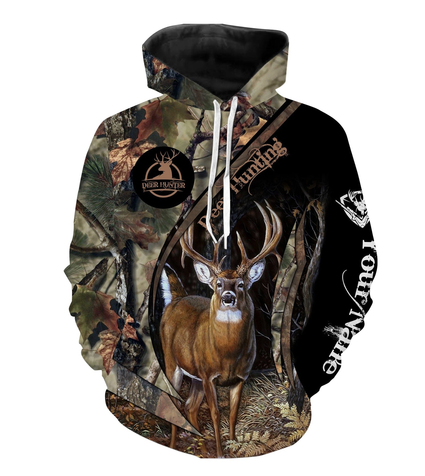 Beautiful White-tailed Deer Hunting Customize Name 3D Shirts