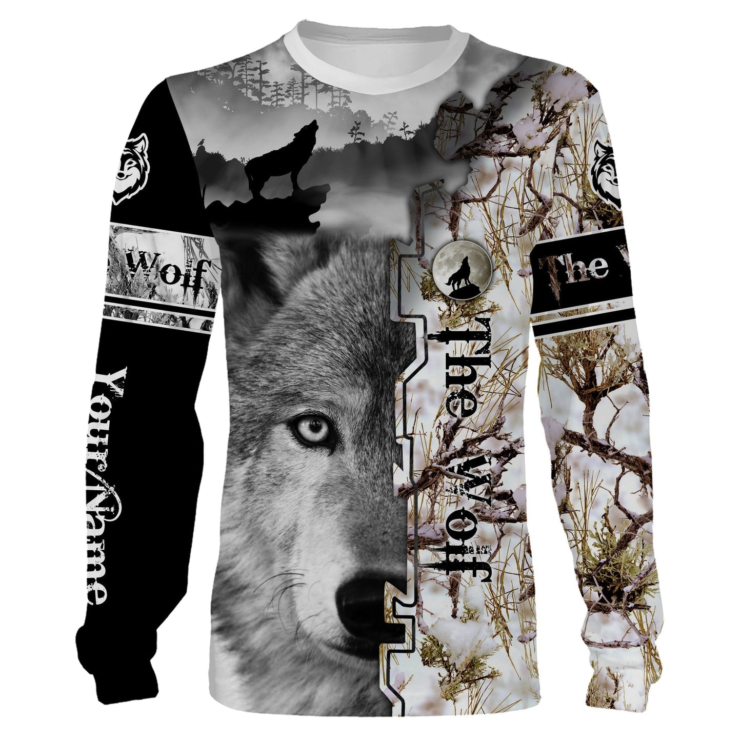 The Wolf Tattoo Predators Hunting Customize Name 3D Shirts