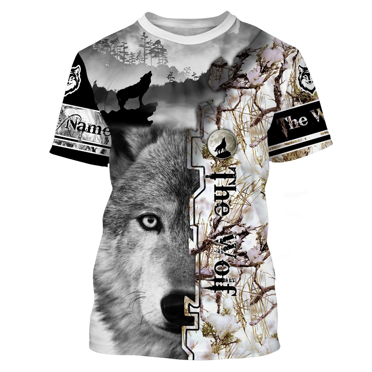 The Wolf Tattoo Predators Hunting Customize Name 3D Shirts