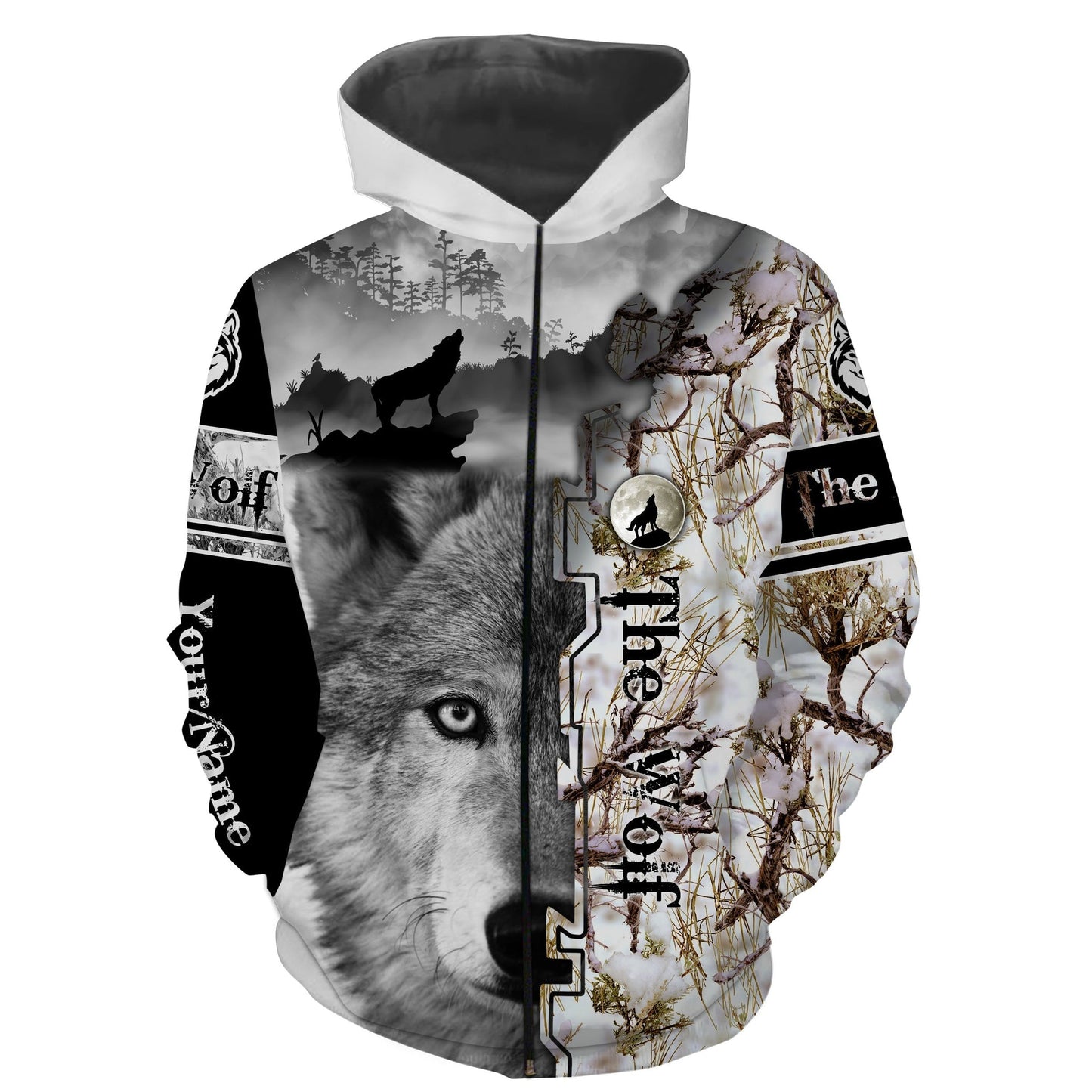 The Wolf Tattoo Predators Hunting Customize Name 3D Shirts