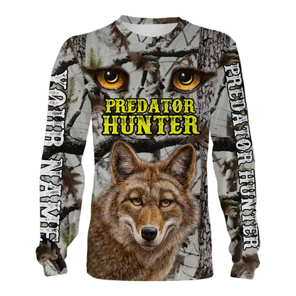 Predator Hunting Customize Name 3D Shirts