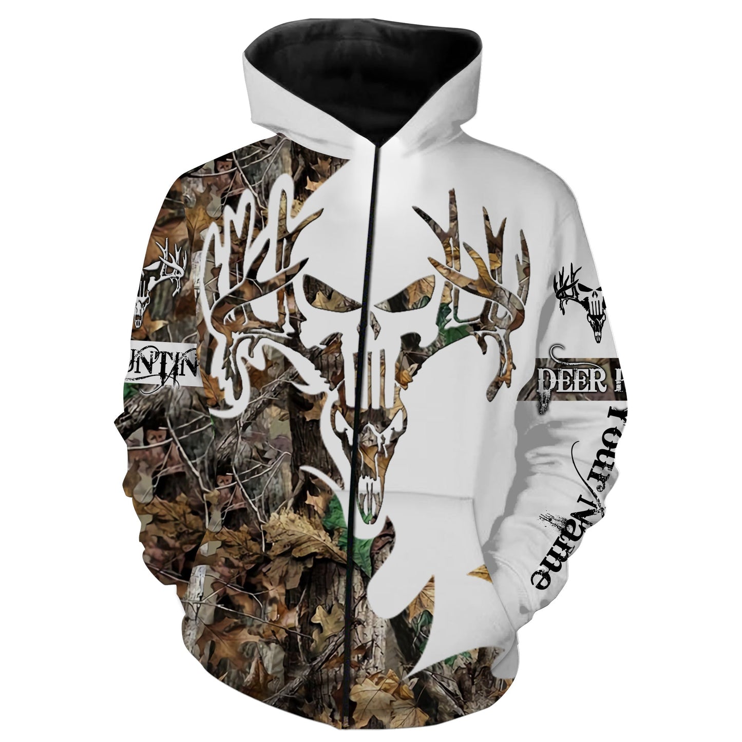 Deer Skull Grim Reaper Hunting Customize Name 3D Shirts