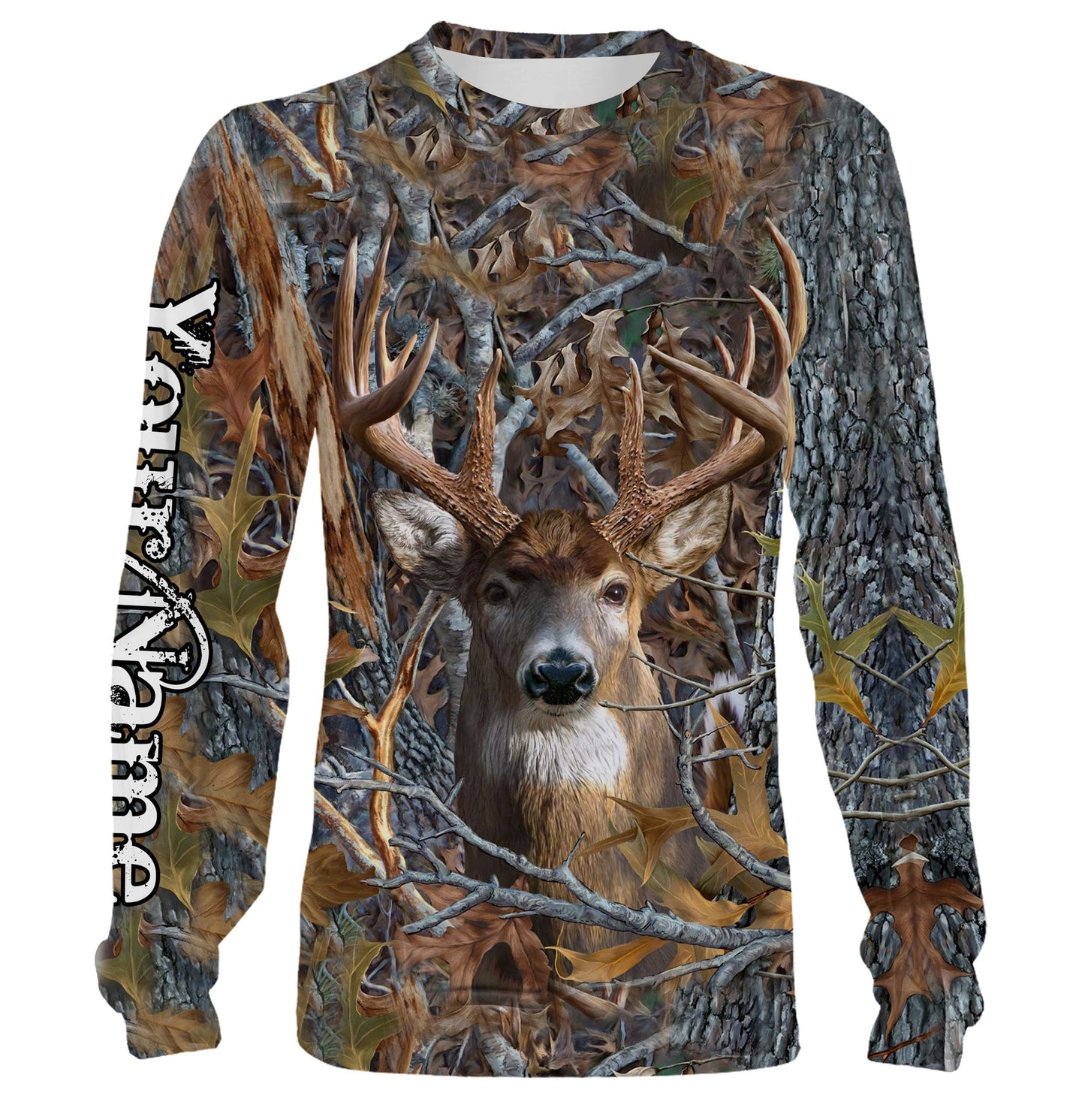 Deer Hunting Camo Customize Name 3D Shirts