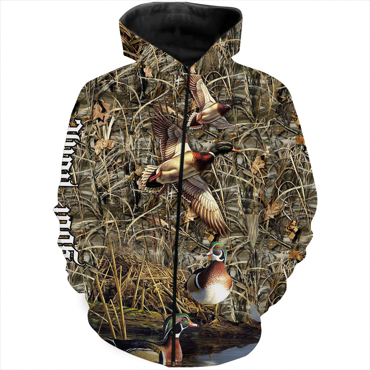 Duck Hunting Waterfowl Camo Customize Name 3D Shirts