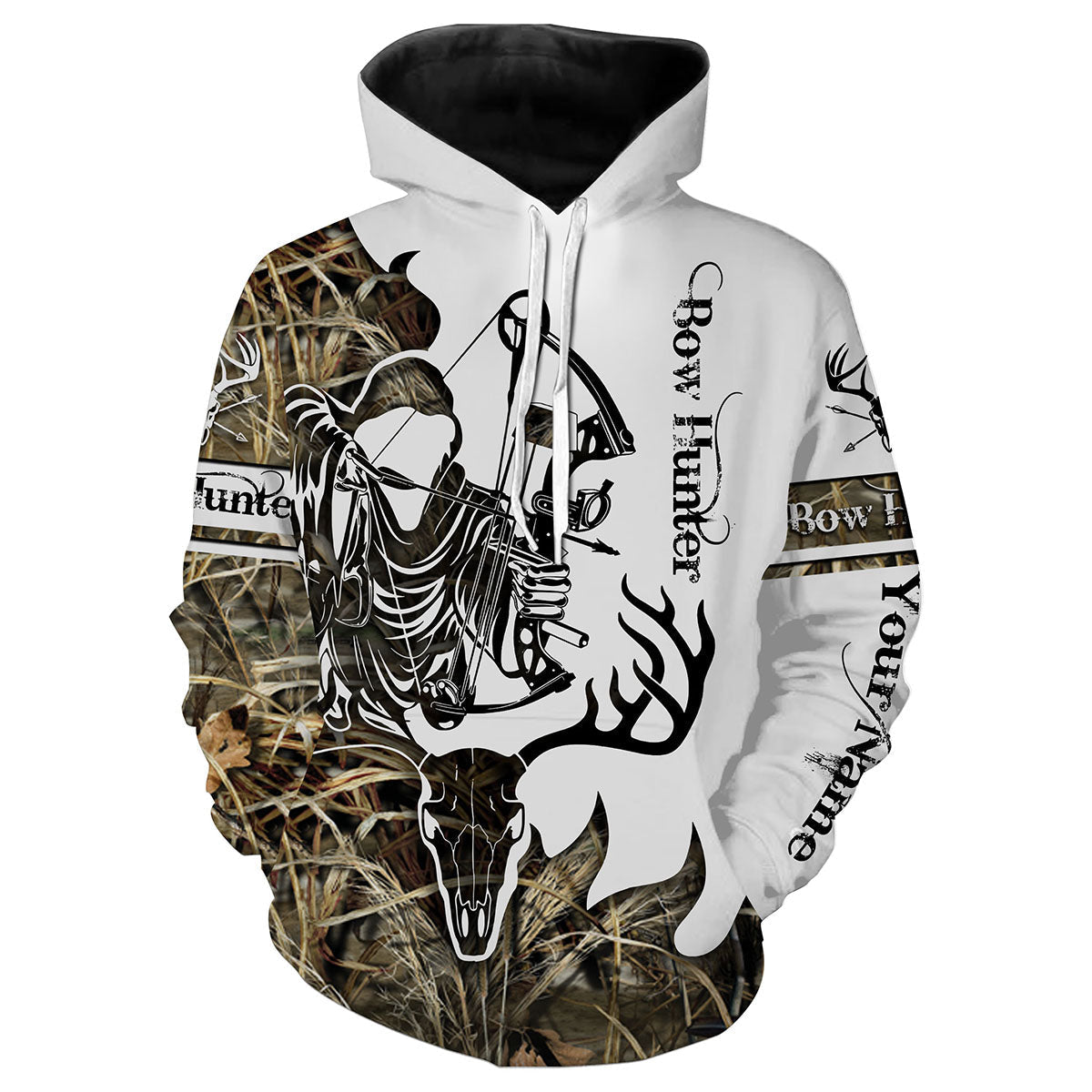 Bow Hunting Deer Skull Customize Name 3D Shirts