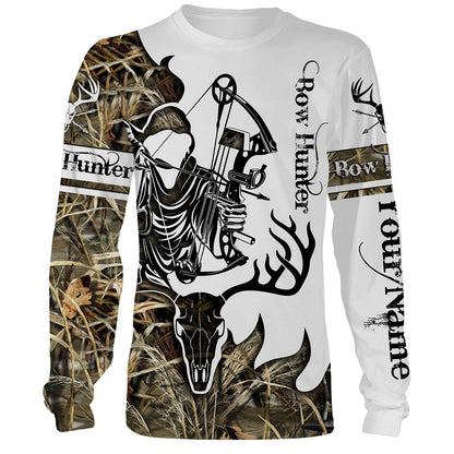 Bow Hunting Deer Skull Customize Name 3D Shirts