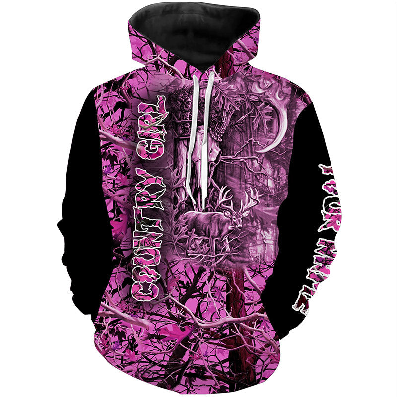 Max Corner Pink camo Women's hunting clothes custom Name 3D All over printing Gift For Hunter