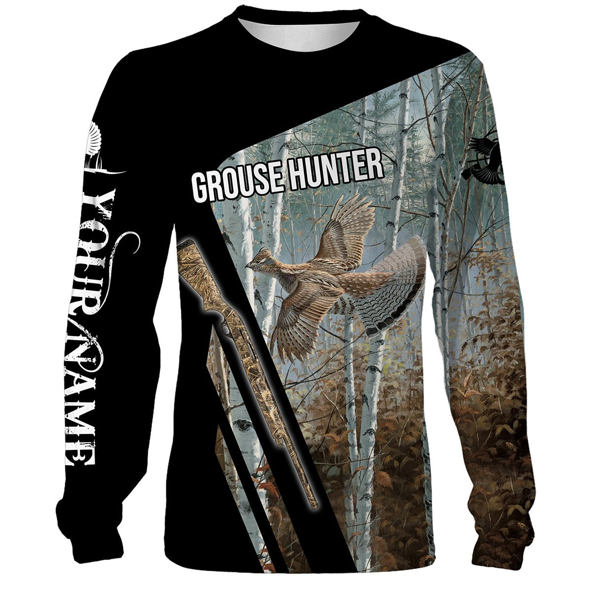 Ruffed Grouse Deer Hunting Customize Name 3D Shirts