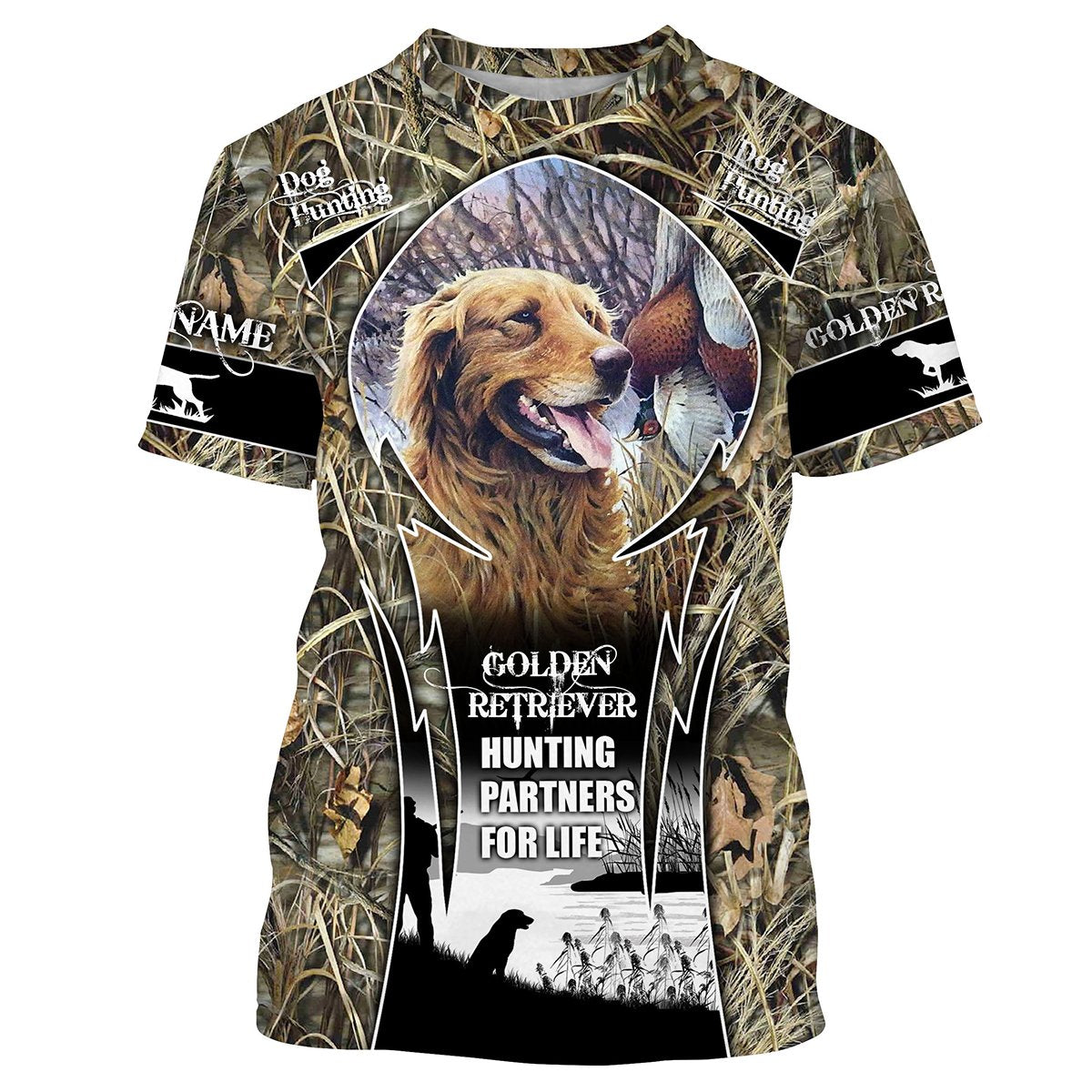 Golden Retriever Hunting Customize Name 3D Shirts