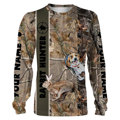 Rabbit Hunting With Beagles Customize Name 3D Shirts