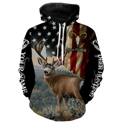 Mule Deer Hunting Customize Name 3D Shirts