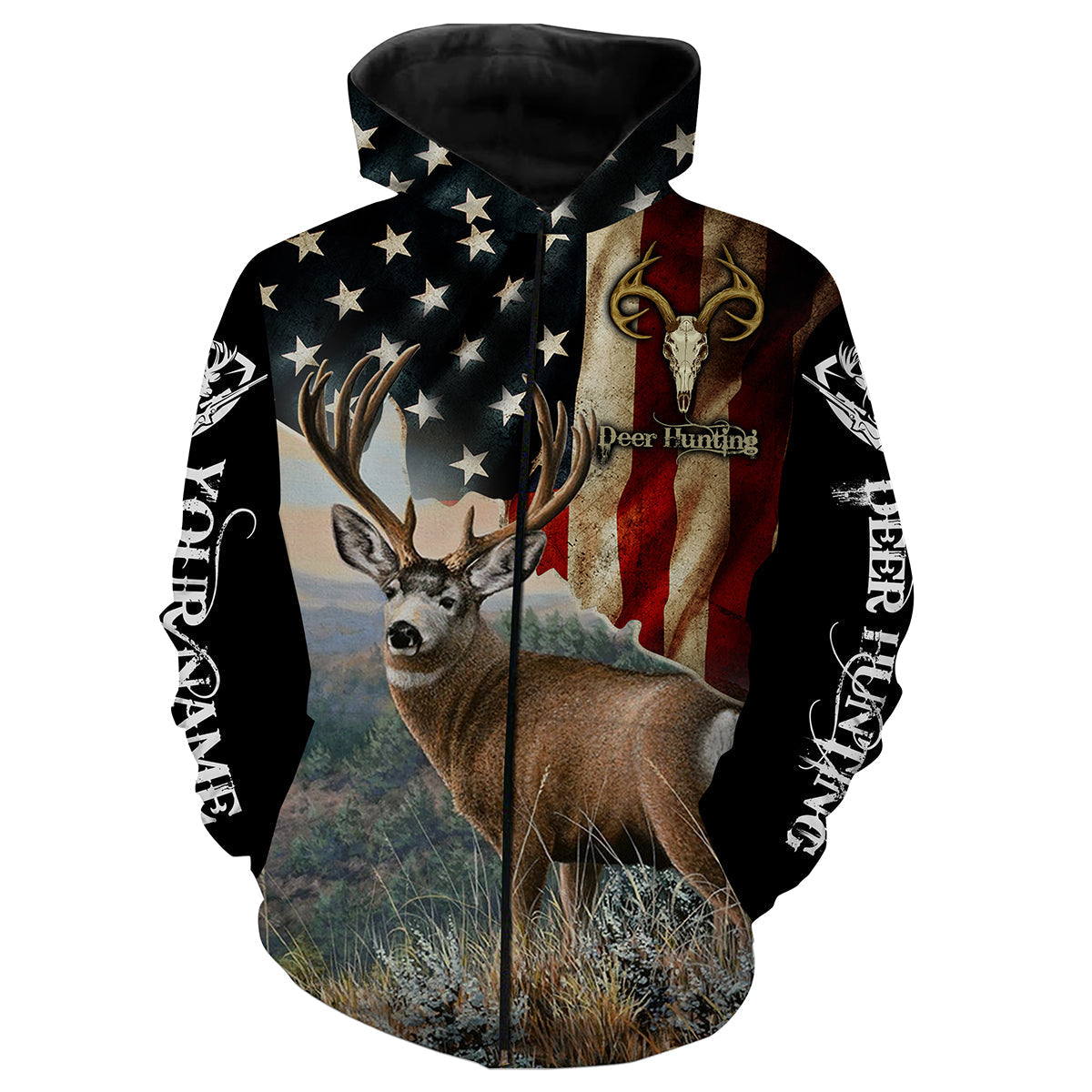 Mule Deer Hunting Customize Name 3D Shirts