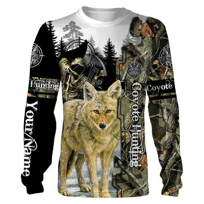 Coyote Hunting Customize Name 3D Shirts