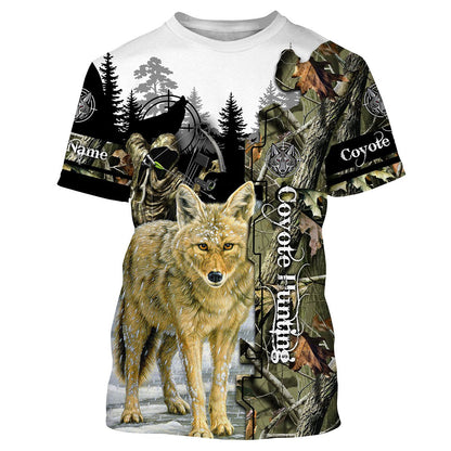 Coyote Hunting Customize Name 3D Shirts