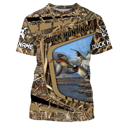 Duck Hunting Customize Name 3D Shirts