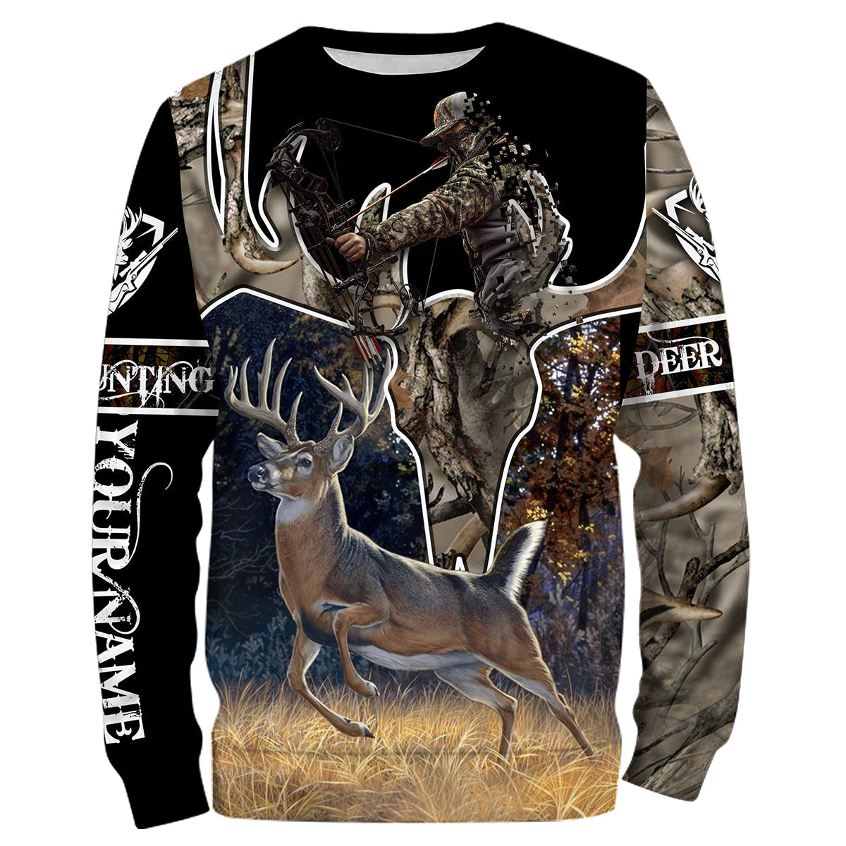 Deer hunting Camo Custom name All over print shirts Gift For Hunter