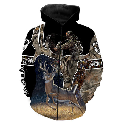 Deer hunting Camo Custom name All over print shirts Gift For Hunter