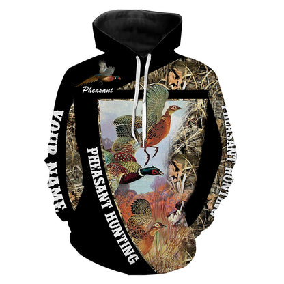 Pheasant Hunting Customize Name 3D Shirts