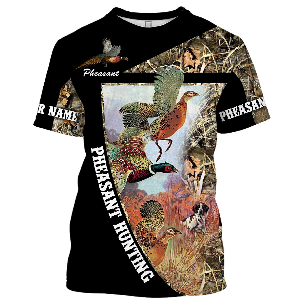 Pheasant Hunting Customize Name 3D Shirts