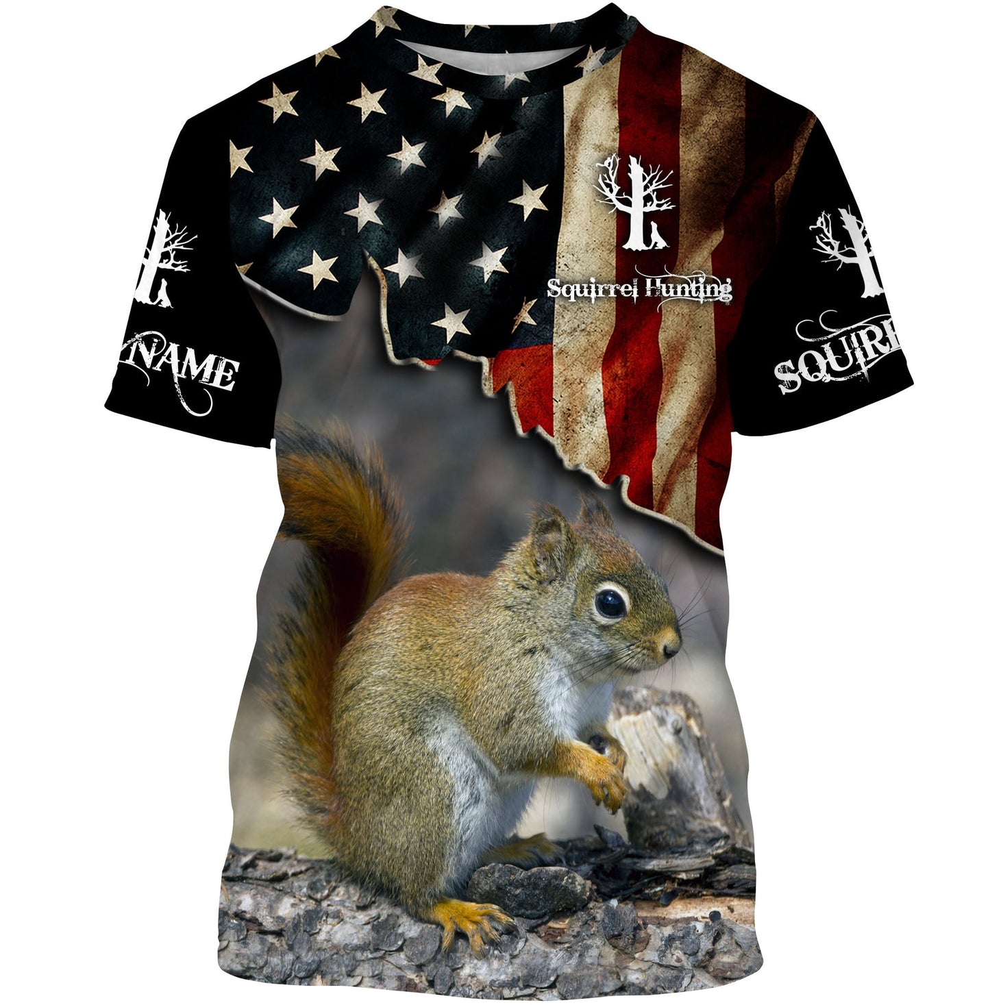 Squirrel Hunting Customize Name 3D Shirts