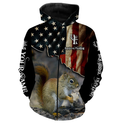 Squirrel Hunting Customize Name 3D Shirts