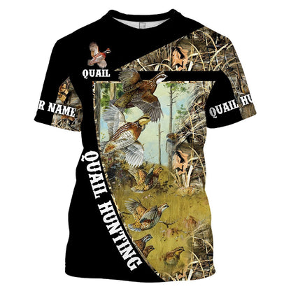 Quail Hunting Customize Name 3D Shirts