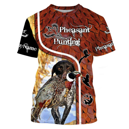 Pheasant Hunting Customize Name 3D Shirts