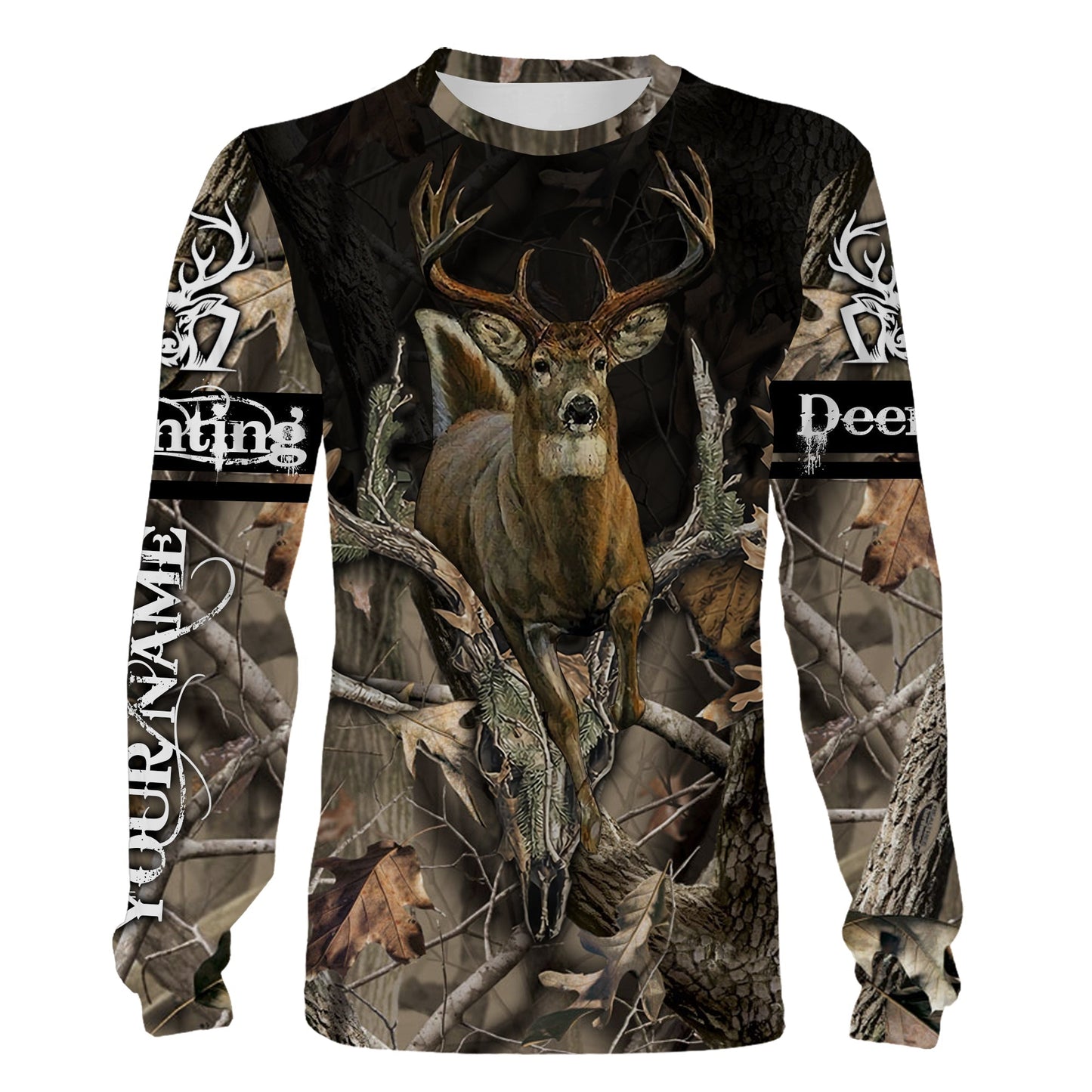 Whitetail Deer Hunting Customize Name 3D Shirts