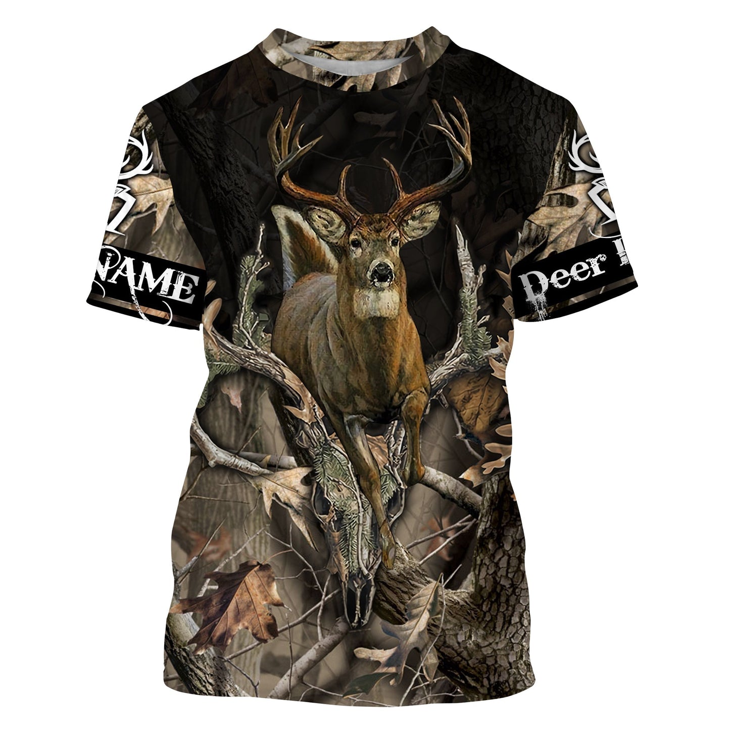 Whitetail Deer Hunting Customize Name 3D Shirts