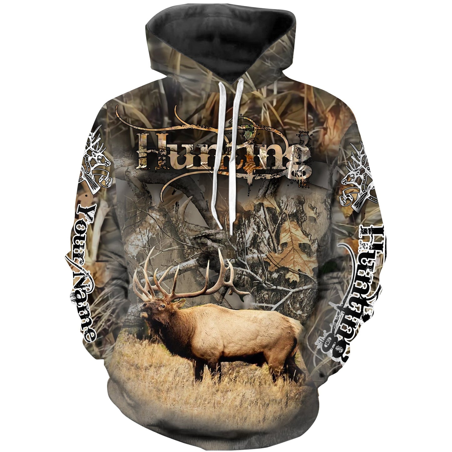 Elk Hunting Customize Name 3D Shirts