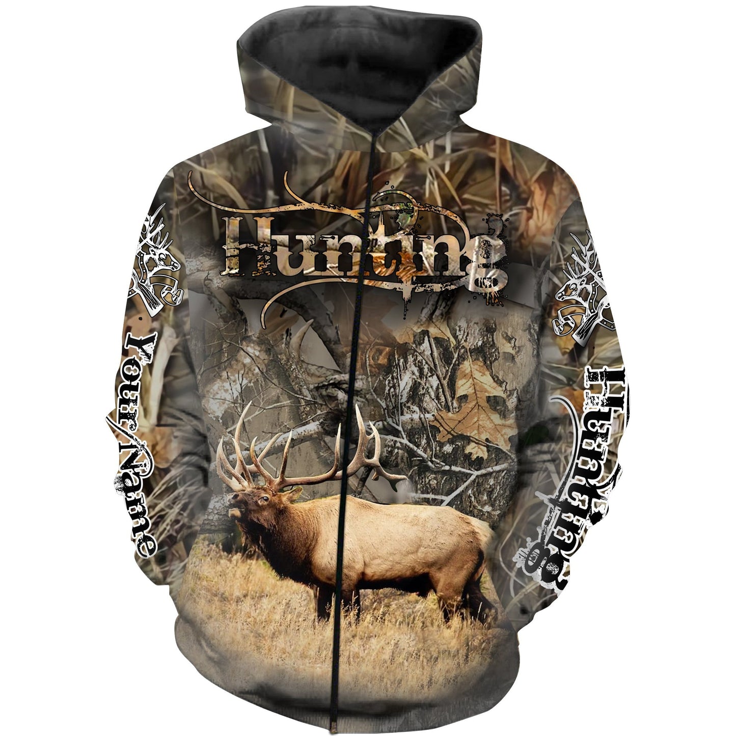 Elk Hunting Customize Name 3D Shirts