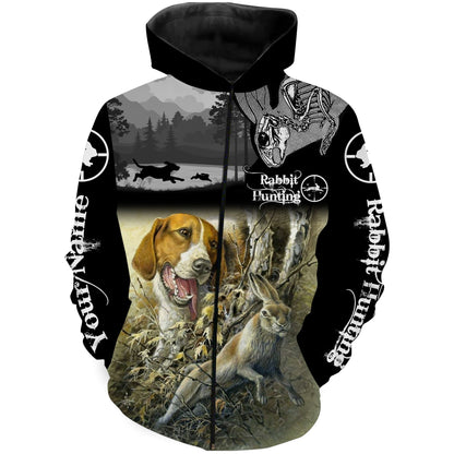 Rabbit Hunting Customize Name 3D Shirts