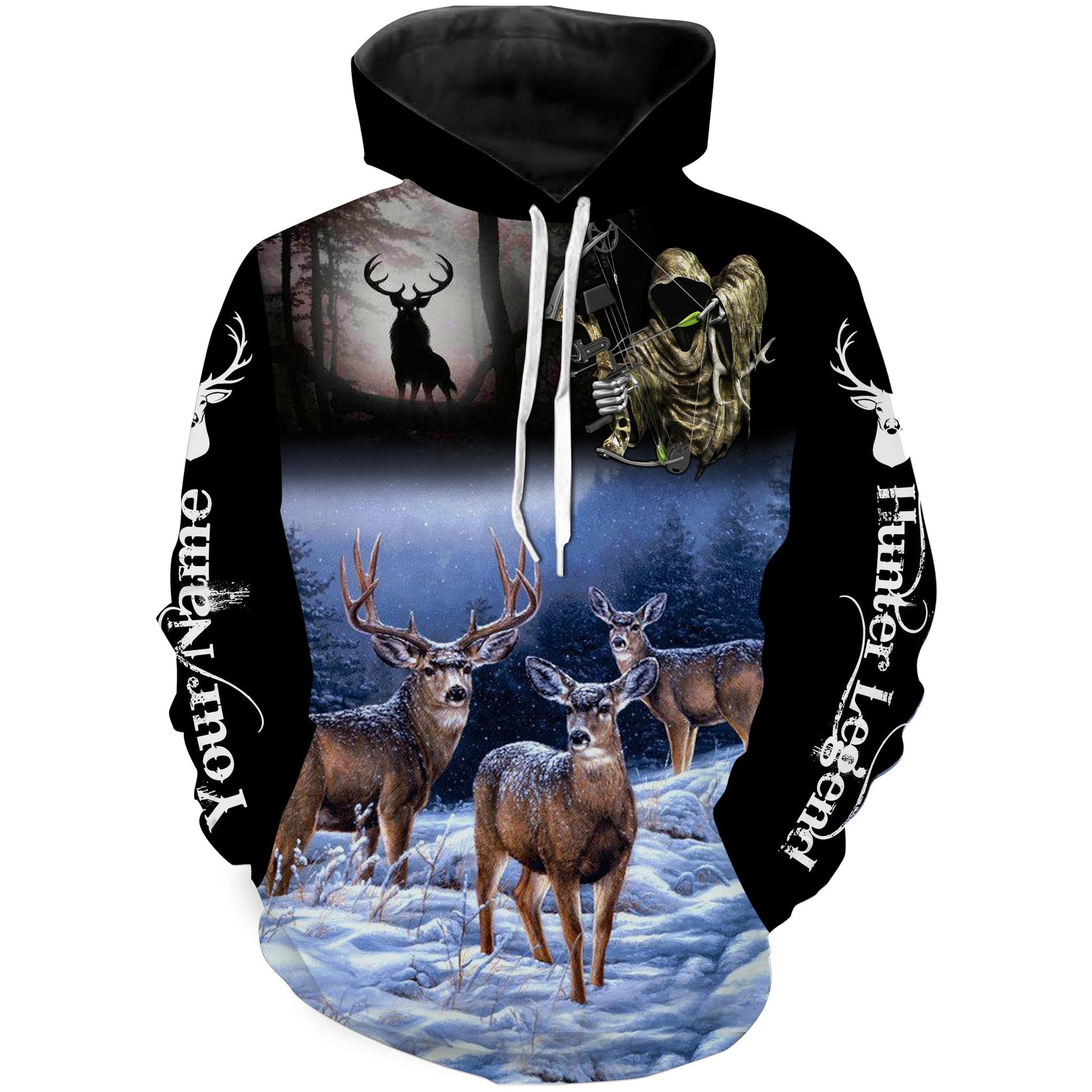 Deer hunting Bow Reaper Customize Name 3D Shirts