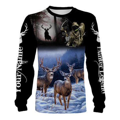 Deer hunting Bow Reaper Customize Name 3D Shirts