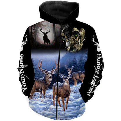 Deer hunting Bow Reaper Customize Name 3D Shirts