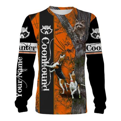 Raccoon Hunting Coonhound Customize Name 3D Shirts