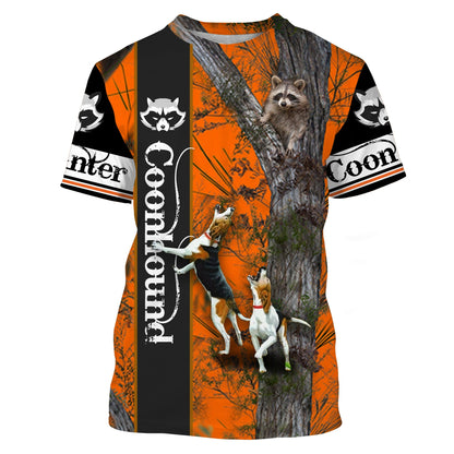 Raccoon Hunting Coonhound Customize Name 3D Shirts