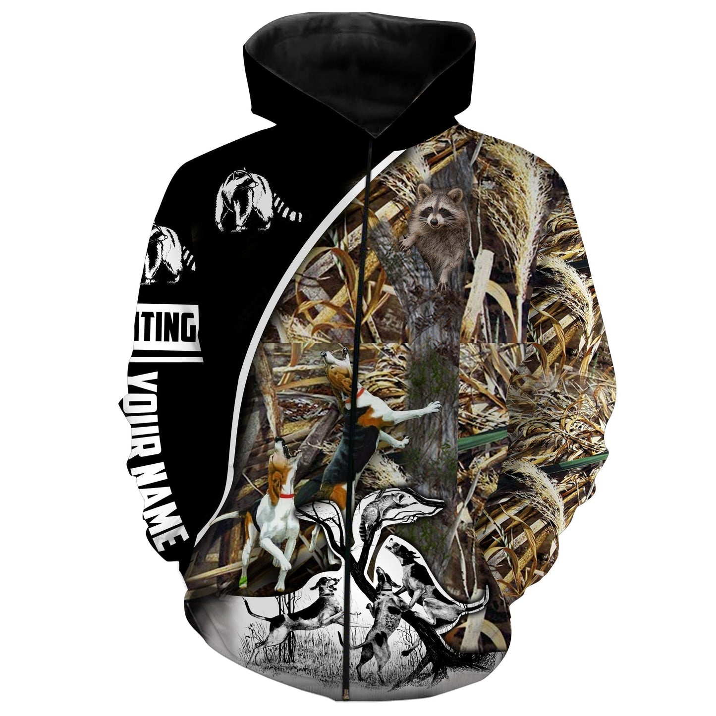 Racoon Hunting Coonhound Customize Name 3D Shirts