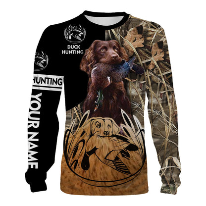 Duck hunt With Boykin Spaniel Customize Name 3D Shirts