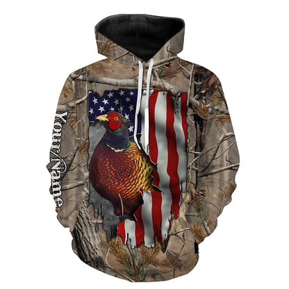 Pheasant Hunting Customize Name 3D Shirts