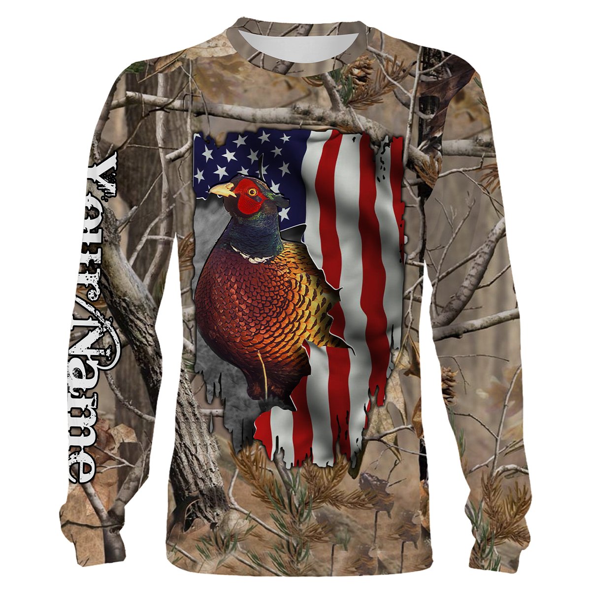 Pheasant Hunting Customize Name 3D Shirts