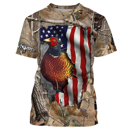 Pheasant Hunting Customize Name 3D Shirts