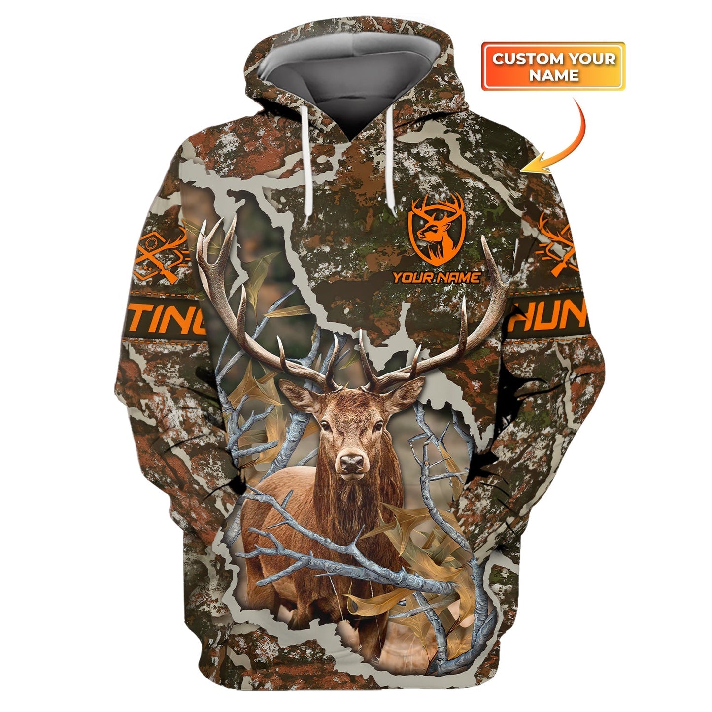 Custom Name Hunting Deer Shirt 3D All Over Printed Clothes