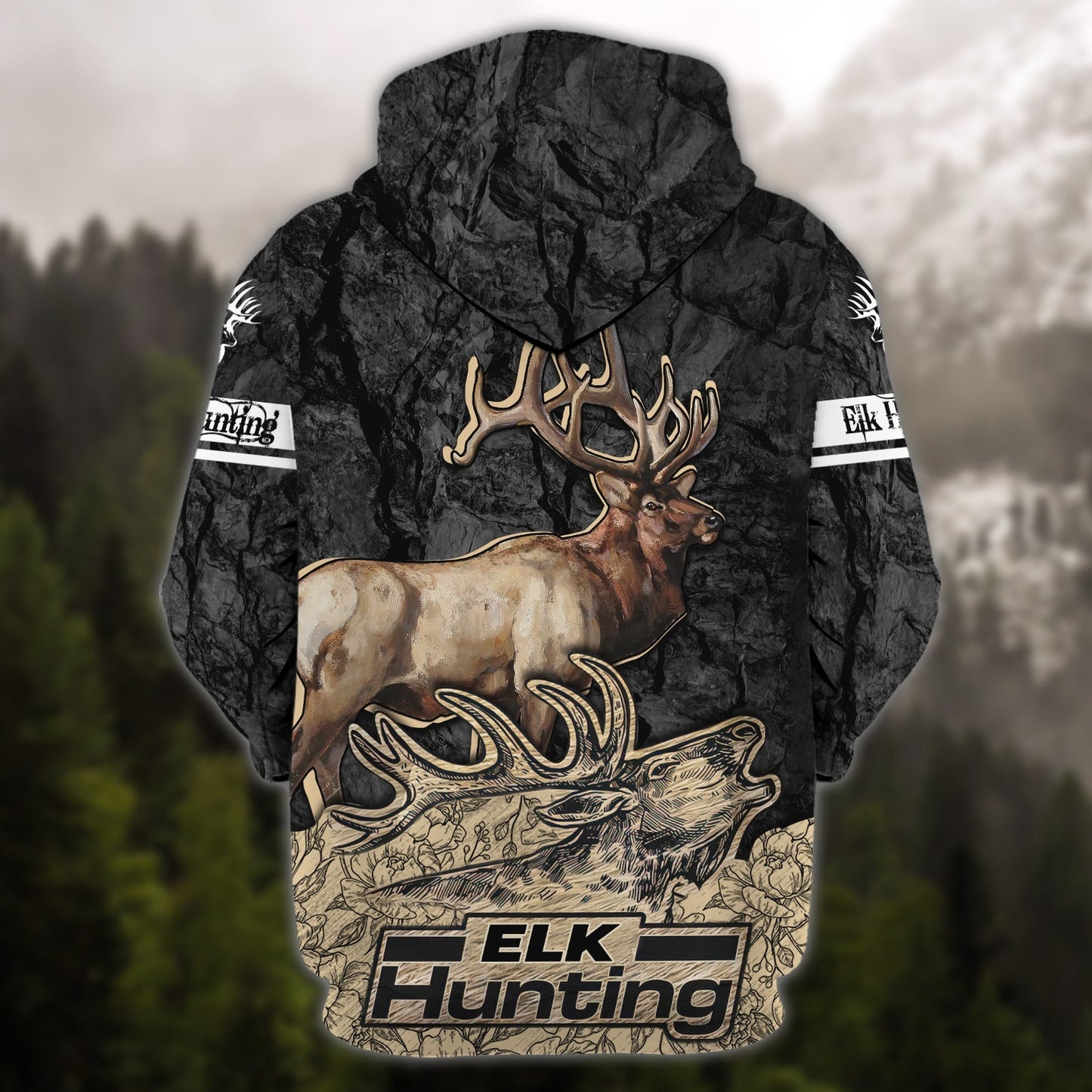 Custom Name Hunting Elk Shirt 3D All Over Printed Clothes