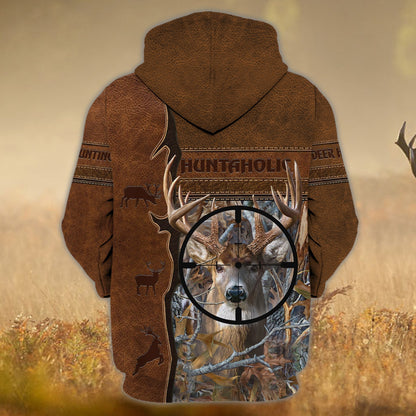 Custom Name  Deer Hunting On The Mark Shirt 3D All Over Printed Clothes