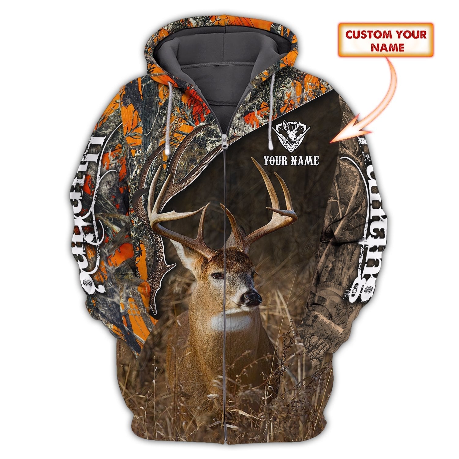 Custom Name Hunting Deer Shirt 3D All Over Printed Clothes